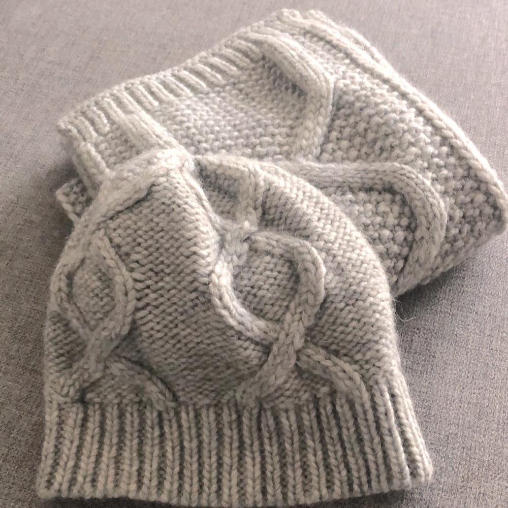 JCrew wool hat and scarf set